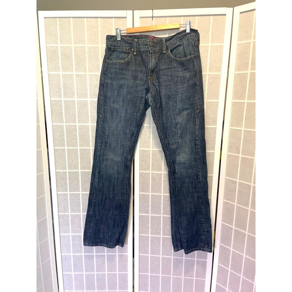Levi's Red Boot Cut Jeans 32x34 Dark Wash Denim Western Rodeo Cowboy Americana